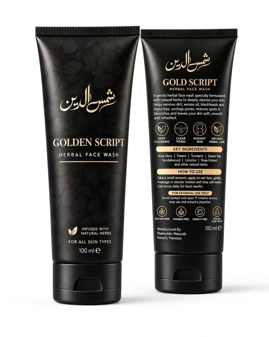 Golden Script Herbal Face Wash – 100ml